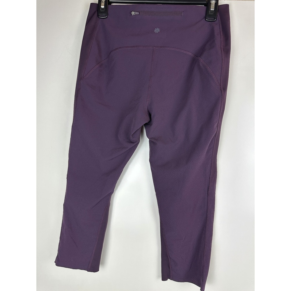 ✨2/$20 Athleta Ultimate Dobby Crop Pant Pocket Athletic Textured Purple SP Small - Picture 10 of 16